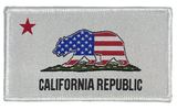 "Patriotic California Republic Flag" Embroidered Morale Patch