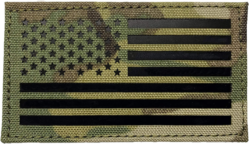 US American Flag Patch – Desert Night Camo DNC – Morale Military IR Hook & Loop