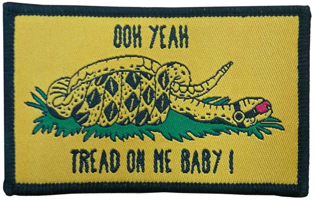 Gadsden Flag Yellow Embroidered Patch Dont Tread on Me w/Velcro Brand  Fastener