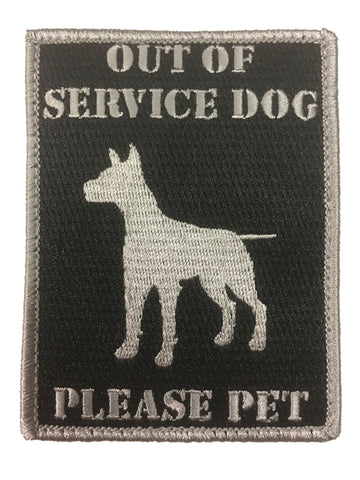 "Out Of Service Dog" Embroidered Morale Patch - F-Bomb Morale Gear