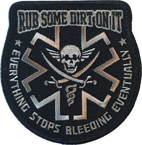 "Rub Some Dirt On It"  Embroidered Morale Patch - F-Bomb Morale Gear