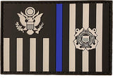 "Thin Blue Line USCG Subdued Ensign" Embroidered or PVC