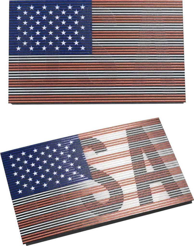 US Flag Vertical Shield PVC Morale Patch