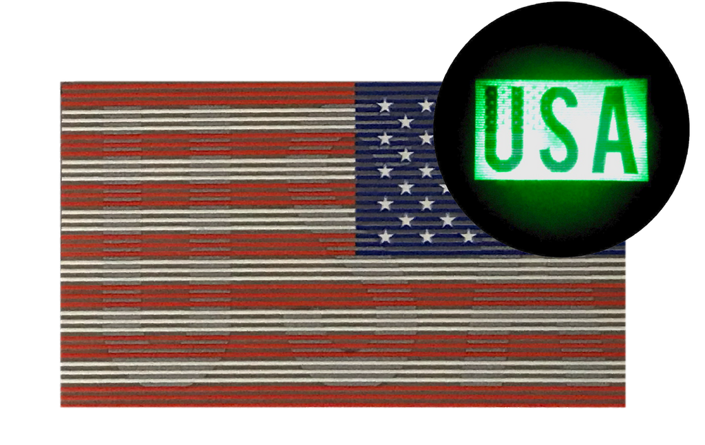 IR Reversed American Flag Patch - Night Vision Patch