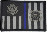 "Thin Blue Line USCG Subdued Ensign" Embroidered or PVC