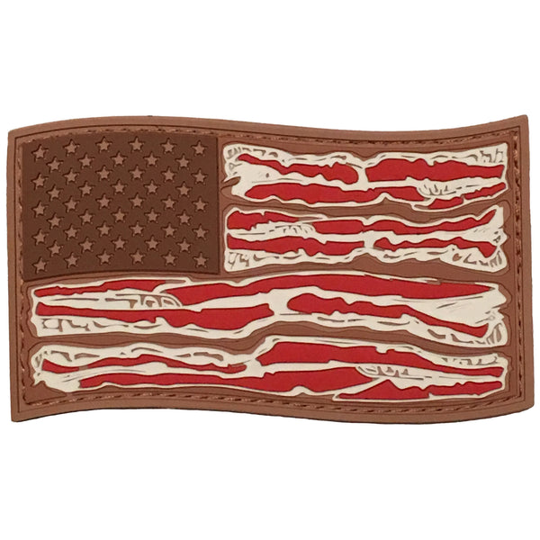 "American Bacon Flag" PVC Morale Patch - F-Bomb Morale Gear
