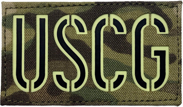 Laser Cut - Dual Infrared IR and Glow in The Dark - USCG - Tactical Morale Patch