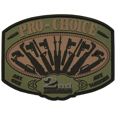 "Pro-Choice - 2nd Amendment" PVC Morale Patch - F-Bomb Morale Gear