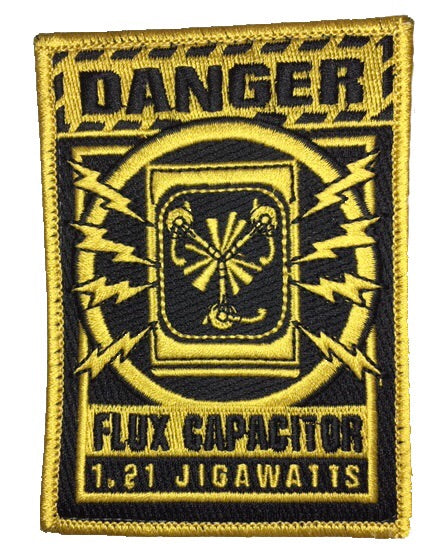 “Danger Flux Capacitor” Embroidered Morale Patch - F-Bomb Morale Gear