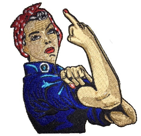 “Crude Rosie The Riveter” Embroidered Morale Patch - F-Bomb Morale Gear